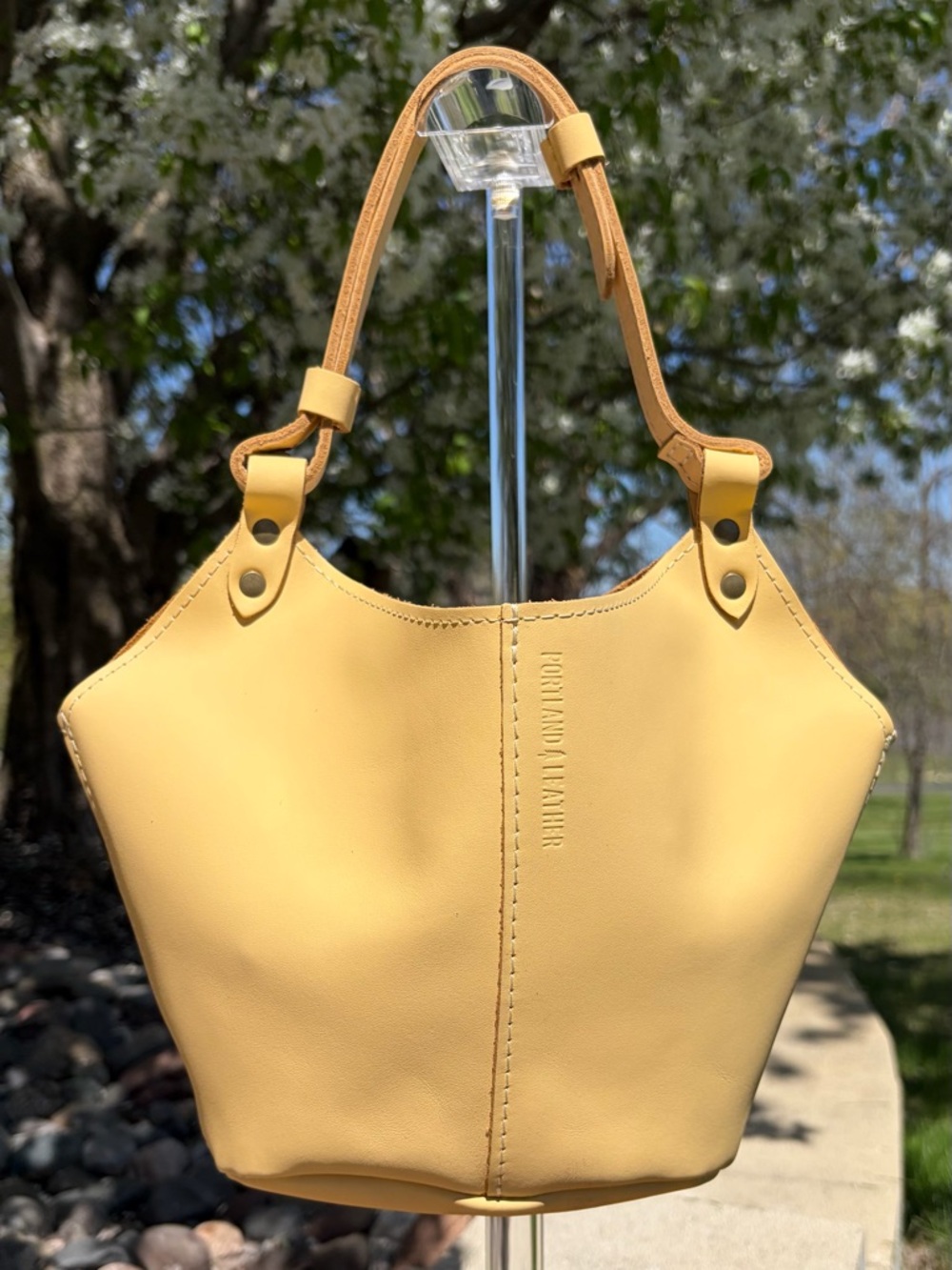 Kangaroo Shoulder Bag Small Portland Leather Vanilla Yellow NWOT